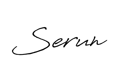 Also You can easily find your signature by using the search form. We will create Serun name handwritten signature images for you free of cost using Antro_Vectra_Bolder sign style. Serun signature style 7 images and pictures png