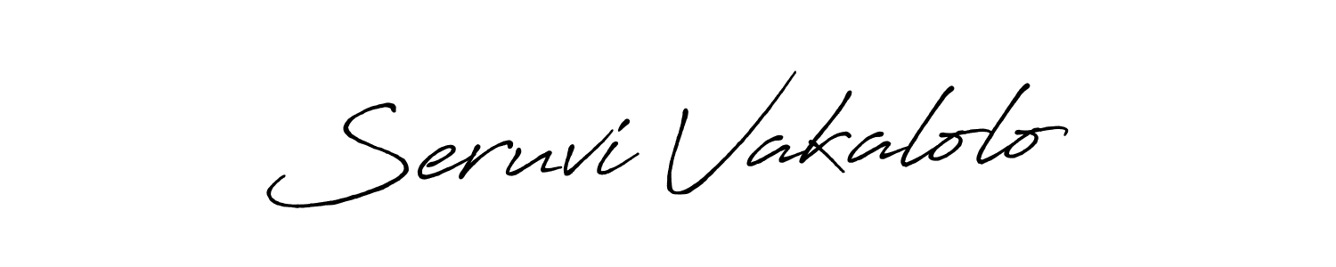 Design your own signature with our free online signature maker. With this signature software, you can create a handwritten (Antro_Vectra_Bolder) signature for name Seruvi Vakalolo. Seruvi Vakalolo signature style 7 images and pictures png
