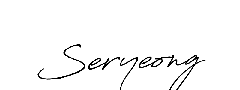 Make a beautiful signature design for name Seryeong. With this signature (Antro_Vectra_Bolder) style, you can create a handwritten signature for free. Seryeong signature style 7 images and pictures png