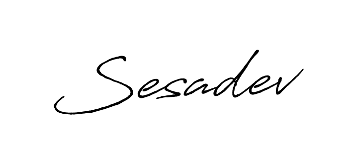 Make a beautiful signature design for name Sesadev. With this signature (Antro_Vectra_Bolder) style, you can create a handwritten signature for free. Sesadev signature style 7 images and pictures png