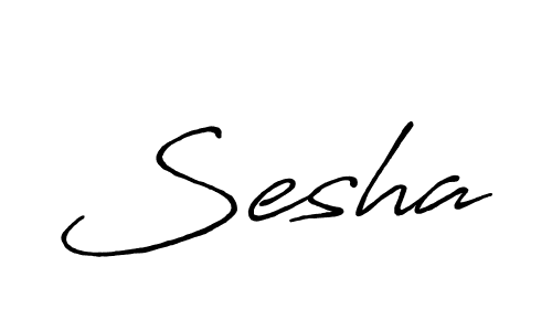 Make a beautiful signature design for name Sesha. With this signature (Antro_Vectra_Bolder) style, you can create a handwritten signature for free. Sesha signature style 7 images and pictures png