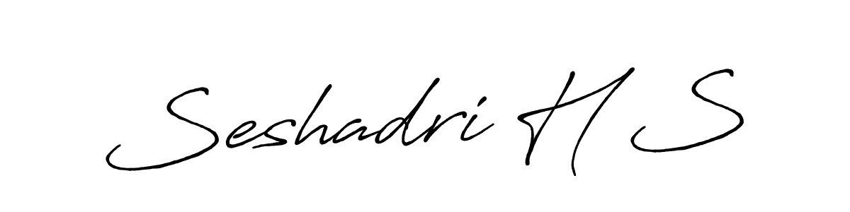 Create a beautiful signature design for name Seshadri H S. With this signature (Antro_Vectra_Bolder) fonts, you can make a handwritten signature for free. Seshadri H S signature style 7 images and pictures png