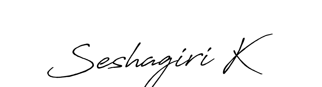 Create a beautiful signature design for name Seshagiri K. With this signature (Antro_Vectra_Bolder) fonts, you can make a handwritten signature for free. Seshagiri K signature style 7 images and pictures png