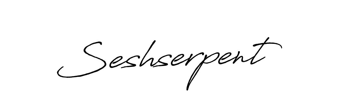 Make a beautiful signature design for name Seshserpent. With this signature (Antro_Vectra_Bolder) style, you can create a handwritten signature for free. Seshserpent signature style 7 images and pictures png