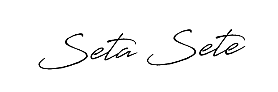 if you are searching for the best signature style for your name Seta Sete. so please give up your signature search. here we have designed multiple signature styles  using Antro_Vectra_Bolder. Seta Sete signature style 7 images and pictures png