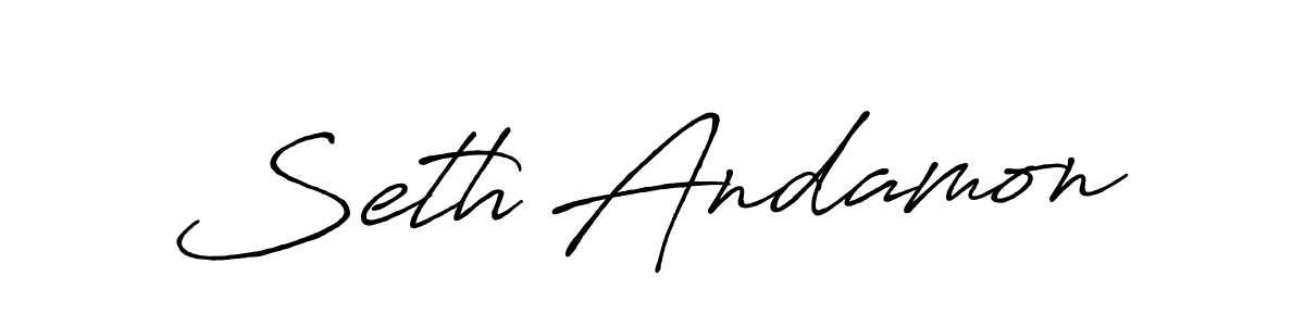 Make a beautiful signature design for name Seth Andamon. With this signature (Antro_Vectra_Bolder) style, you can create a handwritten signature for free. Seth Andamon signature style 7 images and pictures png