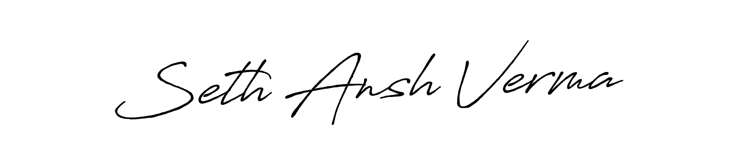 Use a signature maker to create a handwritten signature online. With this signature software, you can design (Antro_Vectra_Bolder) your own signature for name Seth Ansh Verma. Seth Ansh Verma signature style 7 images and pictures png