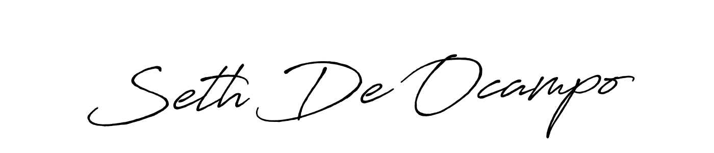 Make a short Seth De Ocampo signature style. Manage your documents anywhere anytime using Antro_Vectra_Bolder. Create and add eSignatures, submit forms, share and send files easily. Seth De Ocampo signature style 7 images and pictures png
