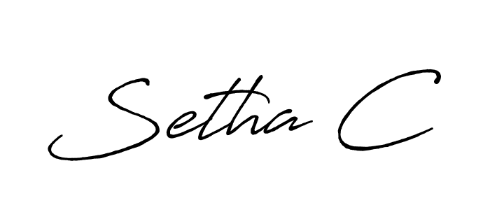 Make a beautiful signature design for name Setha C. With this signature (Antro_Vectra_Bolder) style, you can create a handwritten signature for free. Setha C signature style 7 images and pictures png