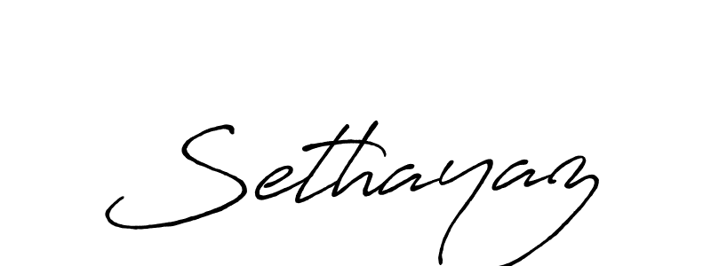 Make a beautiful signature design for name Sethayaz. With this signature (Antro_Vectra_Bolder) style, you can create a handwritten signature for free. Sethayaz signature style 7 images and pictures png