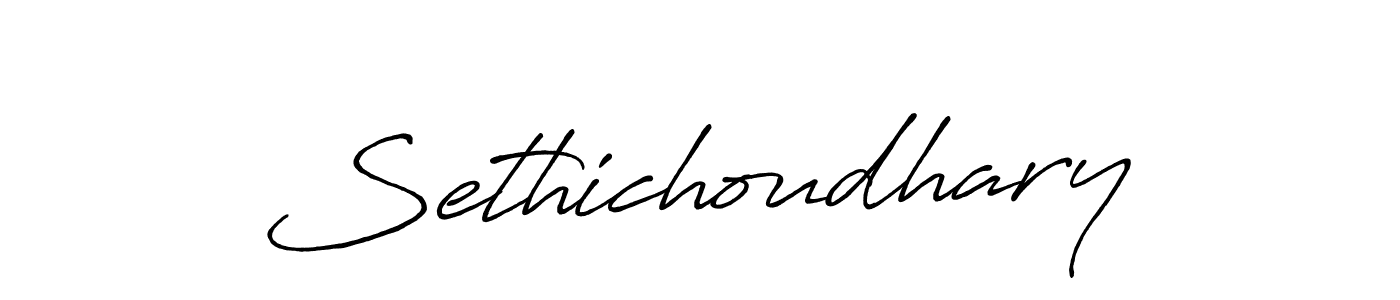 Similarly Antro_Vectra_Bolder is the best handwritten signature design. Signature creator online .You can use it as an online autograph creator for name Sethichoudhary. Sethichoudhary signature style 7 images and pictures png