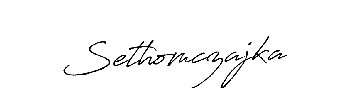 Also we have Sethomczajka name is the best signature style. Create professional handwritten signature collection using Antro_Vectra_Bolder autograph style. Sethomczajka signature style 7 images and pictures png