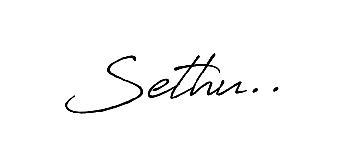 Antro_Vectra_Bolder is a professional signature style that is perfect for those who want to add a touch of class to their signature. It is also a great choice for those who want to make their signature more unique. Get Sethu.. name to fancy signature for free. Sethu.. signature style 7 images and pictures png