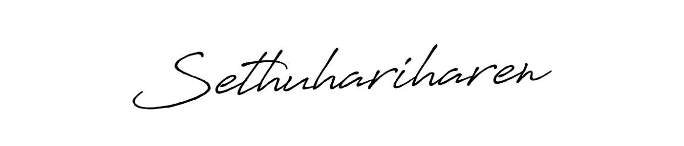 It looks lik you need a new signature style for name Sethuhariharen. Design unique handwritten (Antro_Vectra_Bolder) signature with our free signature maker in just a few clicks. Sethuhariharen signature style 7 images and pictures png