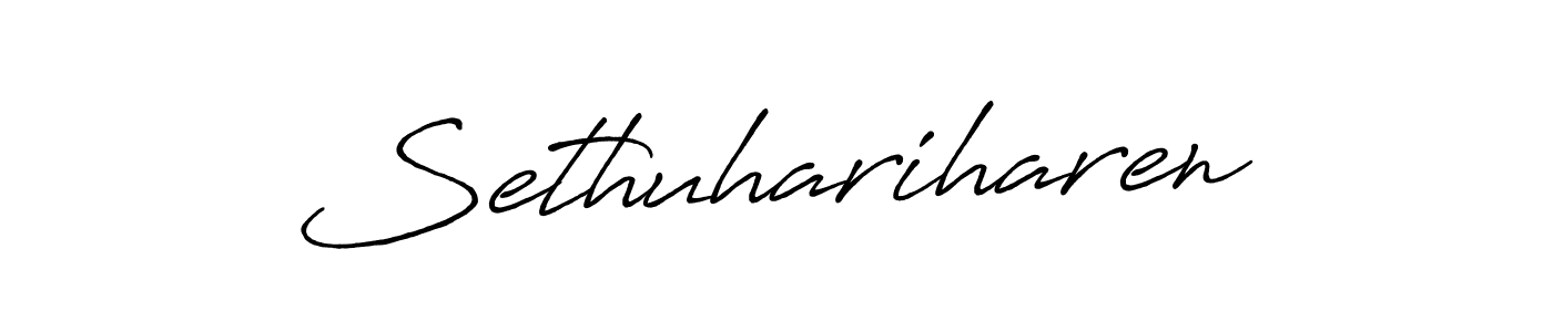 How to make Sethuhariharen name signature. Use Antro_Vectra_Bolder style for creating short signs online. This is the latest handwritten sign. Sethuhariharen signature style 7 images and pictures png