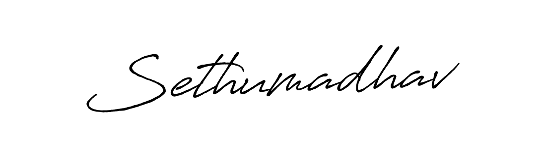 Antro_Vectra_Bolder is a professional signature style that is perfect for those who want to add a touch of class to their signature. It is also a great choice for those who want to make their signature more unique. Get Sethumadhav name to fancy signature for free. Sethumadhav signature style 7 images and pictures png