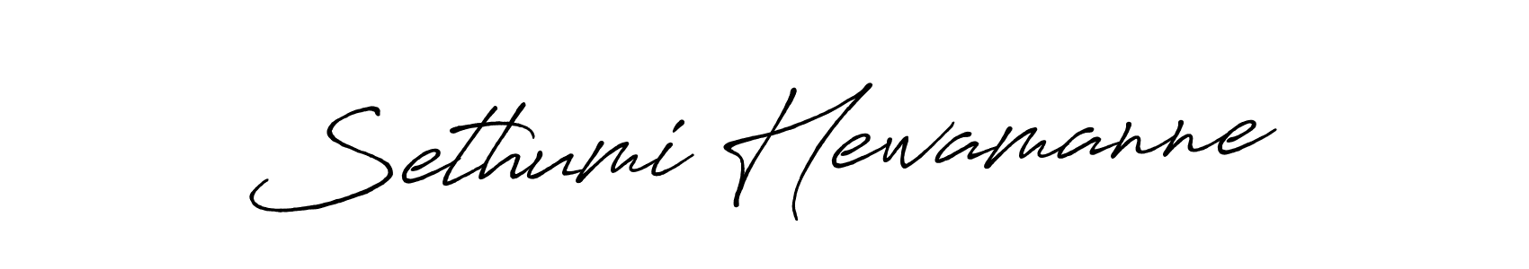 Create a beautiful signature design for name Sethumi Hewamanne. With this signature (Antro_Vectra_Bolder) fonts, you can make a handwritten signature for free. Sethumi Hewamanne signature style 7 images and pictures png