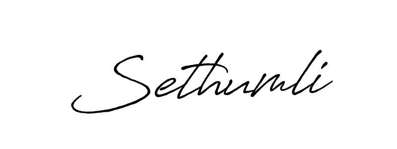 It looks lik you need a new signature style for name Sethumli. Design unique handwritten (Antro_Vectra_Bolder) signature with our free signature maker in just a few clicks. Sethumli signature style 7 images and pictures png