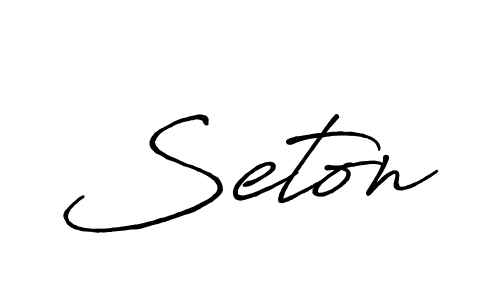 How to make Seton name signature. Use Antro_Vectra_Bolder style for creating short signs online. This is the latest handwritten sign. Seton signature style 7 images and pictures png