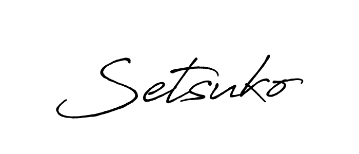 How to make Setsuko signature? Antro_Vectra_Bolder is a professional autograph style. Create handwritten signature for Setsuko name. Setsuko signature style 7 images and pictures png