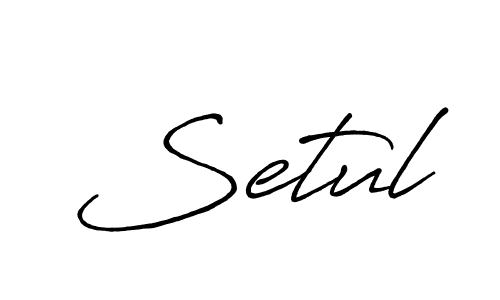 The best way (Antro_Vectra_Bolder) to make a short signature is to pick only two or three words in your name. The name Setul include a total of six letters. For converting this name. Setul signature style 7 images and pictures png