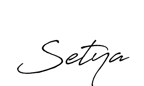 Use a signature maker to create a handwritten signature online. With this signature software, you can design (Antro_Vectra_Bolder) your own signature for name Setya. Setya signature style 7 images and pictures png