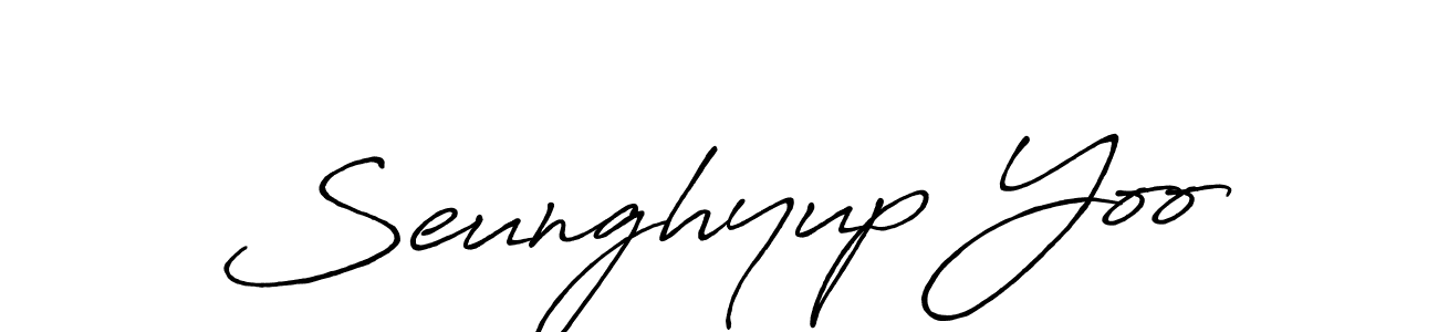 How to make Seunghyup Yoo signature? Antro_Vectra_Bolder is a professional autograph style. Create handwritten signature for Seunghyup Yoo name. Seunghyup Yoo signature style 7 images and pictures png