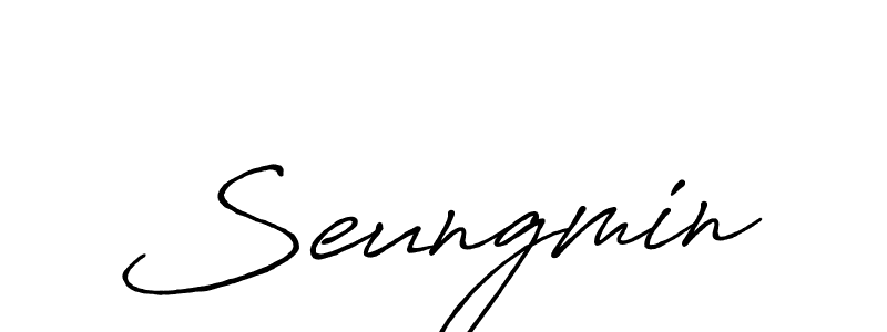 Make a short Seungmin signature style. Manage your documents anywhere anytime using Antro_Vectra_Bolder. Create and add eSignatures, submit forms, share and send files easily. Seungmin signature style 7 images and pictures png