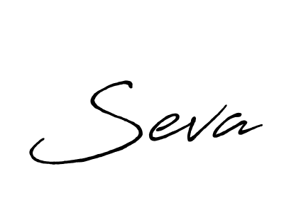 Make a beautiful signature design for name Seva. With this signature (Antro_Vectra_Bolder) style, you can create a handwritten signature for free. Seva signature style 7 images and pictures png