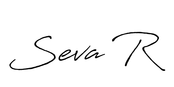 if you are searching for the best signature style for your name Seva R. so please give up your signature search. here we have designed multiple signature styles  using Antro_Vectra_Bolder. Seva R signature style 7 images and pictures png