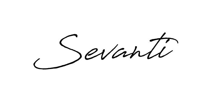 Use a signature maker to create a handwritten signature online. With this signature software, you can design (Antro_Vectra_Bolder) your own signature for name Sevanti. Sevanti signature style 7 images and pictures png