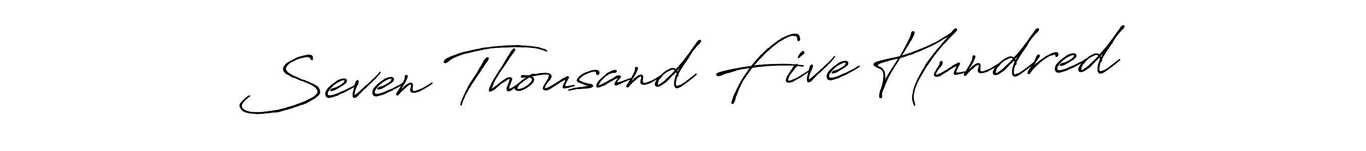 Seven Thousand Five Hundred stylish signature style. Best Handwritten Sign (Antro_Vectra_Bolder) for my name. Handwritten Signature Collection Ideas for my name Seven Thousand Five Hundred. Seven Thousand Five Hundred signature style 7 images and pictures png