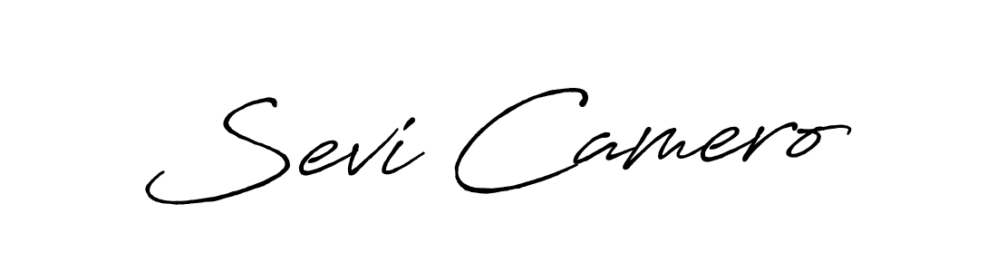 Design your own signature with our free online signature maker. With this signature software, you can create a handwritten (Antro_Vectra_Bolder) signature for name Sevi Camero. Sevi Camero signature style 7 images and pictures png