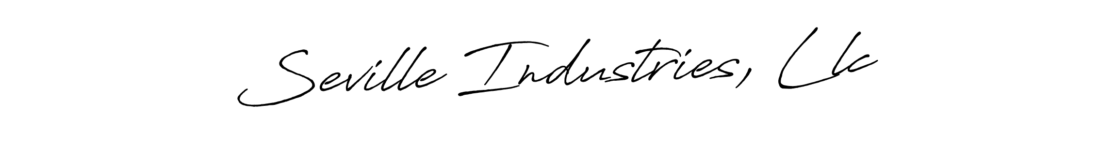 Make a beautiful signature design for name Seville Industries, Llc. With this signature (Antro_Vectra_Bolder) style, you can create a handwritten signature for free. Seville Industries, Llc signature style 7 images and pictures png