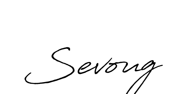 How to make Sevoug name signature. Use Antro_Vectra_Bolder style for creating short signs online. This is the latest handwritten sign. Sevoug signature style 7 images and pictures png