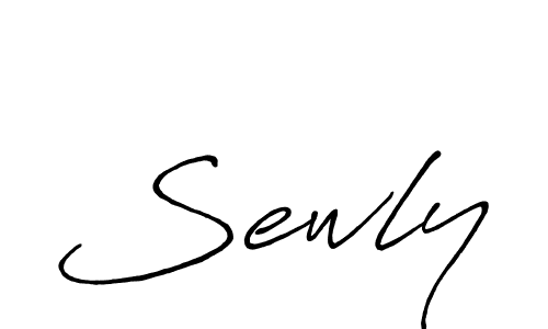 How to make Sewly name signature. Use Antro_Vectra_Bolder style for creating short signs online. This is the latest handwritten sign. Sewly signature style 7 images and pictures png