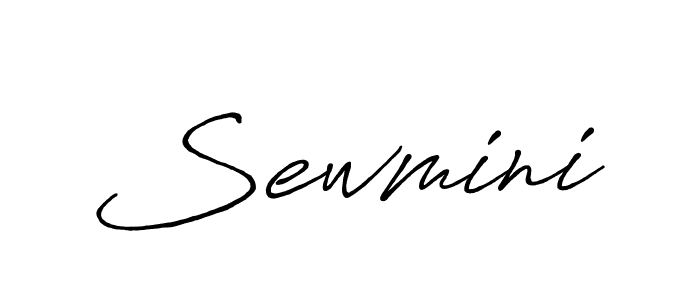 Use a signature maker to create a handwritten signature online. With this signature software, you can design (Antro_Vectra_Bolder) your own signature for name Sewmini. Sewmini signature style 7 images and pictures png