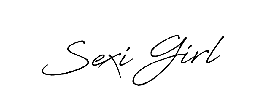 Sexi Girl stylish signature style. Best Handwritten Sign (Antro_Vectra_Bolder) for my name. Handwritten Signature Collection Ideas for my name Sexi Girl. Sexi Girl signature style 7 images and pictures png