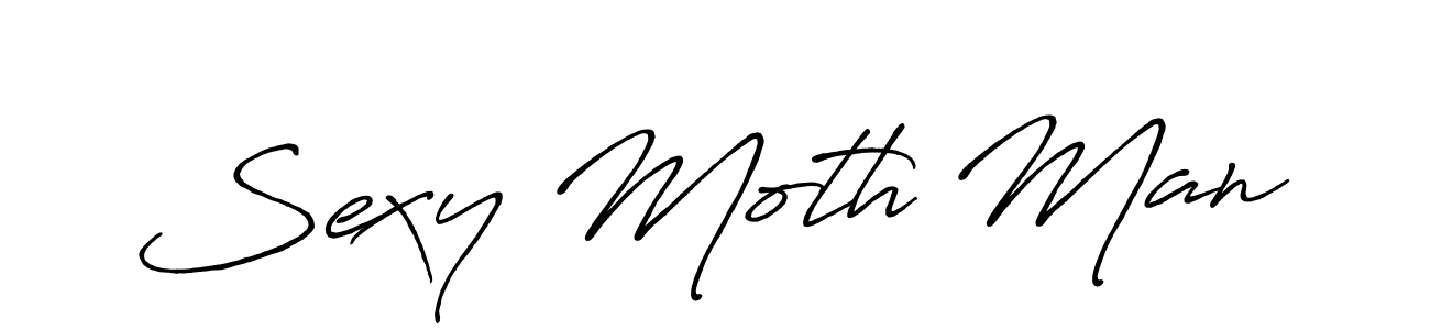 How to make Sexy Moth Man name signature. Use Antro_Vectra_Bolder style for creating short signs online. This is the latest handwritten sign. Sexy Moth Man signature style 7 images and pictures png
