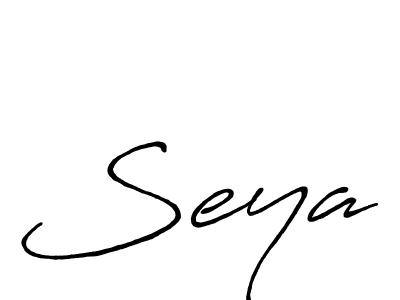 Use a signature maker to create a handwritten signature online. With this signature software, you can design (Antro_Vectra_Bolder) your own signature for name Seya. Seya signature style 7 images and pictures png