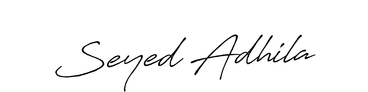 Create a beautiful signature design for name Seyed Adhila. With this signature (Antro_Vectra_Bolder) fonts, you can make a handwritten signature for free. Seyed Adhila signature style 7 images and pictures png