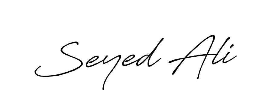 Create a beautiful signature design for name Seyed Ali. With this signature (Antro_Vectra_Bolder) fonts, you can make a handwritten signature for free. Seyed Ali signature style 7 images and pictures png