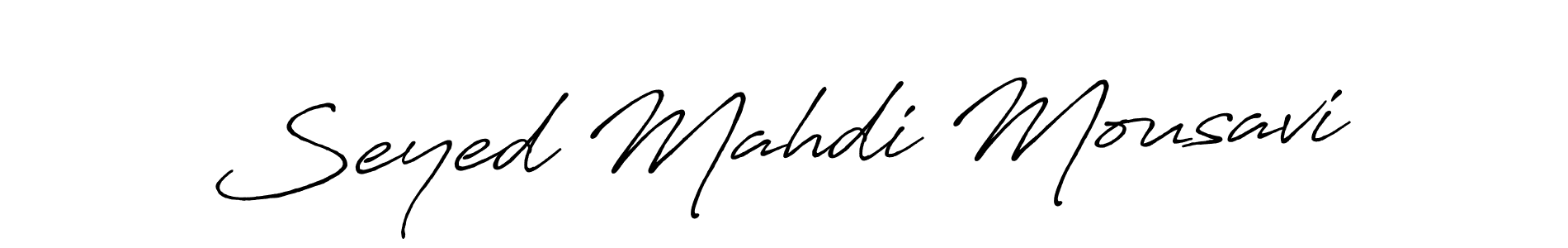 Design your own signature with our free online signature maker. With this signature software, you can create a handwritten (Antro_Vectra_Bolder) signature for name Seyed Mahdi Mousavi. Seyed Mahdi Mousavi signature style 7 images and pictures png