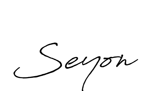 Make a beautiful signature design for name Seyon. With this signature (Antro_Vectra_Bolder) style, you can create a handwritten signature for free. Seyon signature style 7 images and pictures png