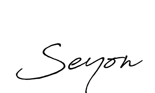 Make a beautiful signature design for name Seyon. With this signature (Antro_Vectra_Bolder) style, you can create a handwritten signature for free. Seyon signature style 7 images and pictures png