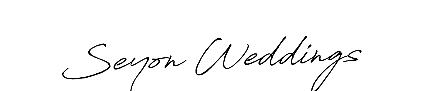 It looks lik you need a new signature style for name Seyon Weddings. Design unique handwritten (Antro_Vectra_Bolder) signature with our free signature maker in just a few clicks. Seyon Weddings signature style 7 images and pictures png