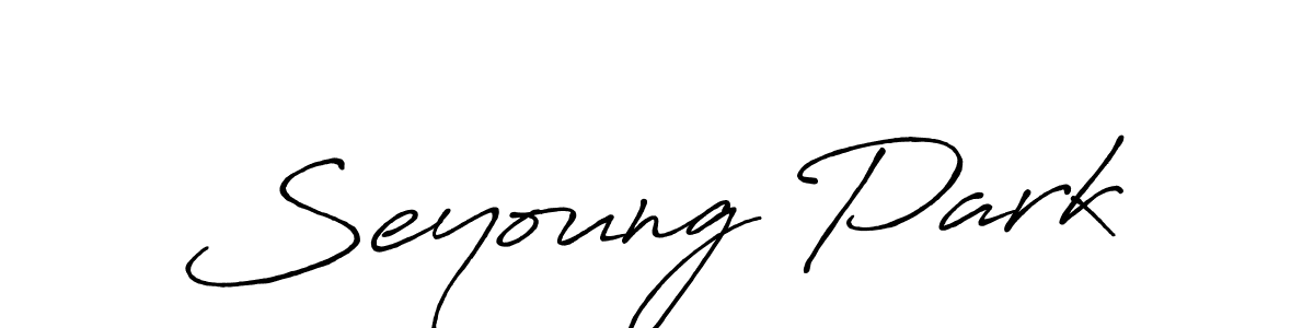 You should practise on your own different ways (Antro_Vectra_Bolder) to write your name (Seyoung Park) in signature. don't let someone else do it for you. Seyoung Park signature style 7 images and pictures png
