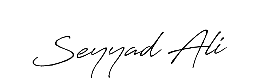 Make a beautiful signature design for name Seyyad Ali. With this signature (Antro_Vectra_Bolder) style, you can create a handwritten signature for free. Seyyad Ali signature style 7 images and pictures png