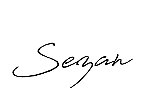Create a beautiful signature design for name Sezan. With this signature (Antro_Vectra_Bolder) fonts, you can make a handwritten signature for free. Sezan signature style 7 images and pictures png