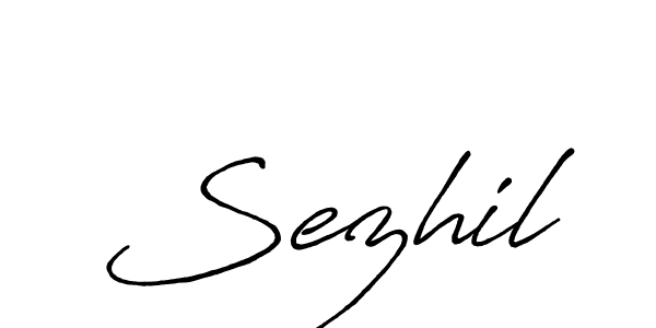 Once you've used our free online signature maker to create your best signature Antro_Vectra_Bolder style, it's time to enjoy all of the benefits that Sezhil name signing documents. Sezhil signature style 7 images and pictures png